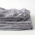 Linen Tales Ash Linen Fitted Sheet