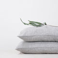 Linen Tales Thin Black Stripes Linen Pillowcase